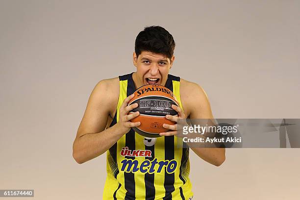 Ahmet Can Duran of Fenerbahce Istanbul poses during the 2016/2017 Turkish Airlines EuroLeague Media Day at Fenerbahce Ulker Sports Arena on September...