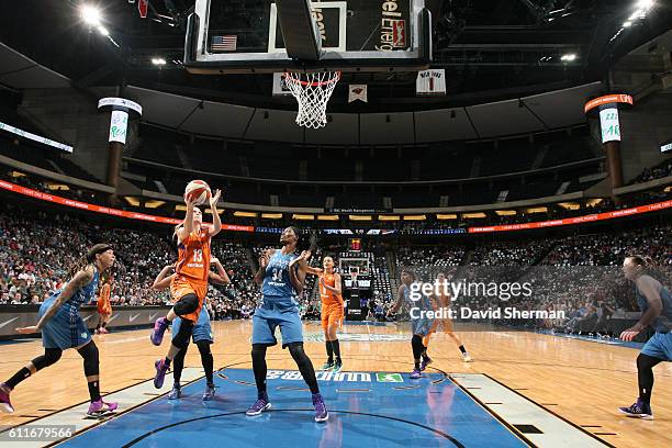 Penny Taylor of the Phoenix Mercury shoots the ball against the Minnesota Lynx in Game Two of the Semifinals during the 2016 WNBA Playoffs on...