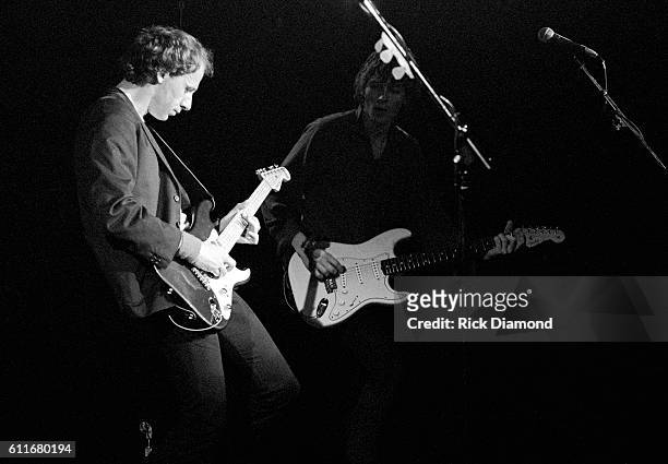 New York City Mark Knopfler of Dire Straits performs at The Agora Ballroom in Atlanta Georgia on November 8, 1980