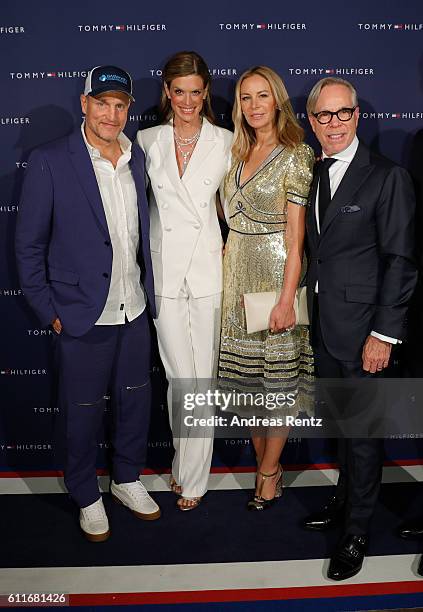 Woody Harrelson, Festival director Nadja Schildknecht, Dee Hilfiger and Tommy Hilfiger at the Tommy Hilfiger Dinner in celebration of the 12th Zurich...