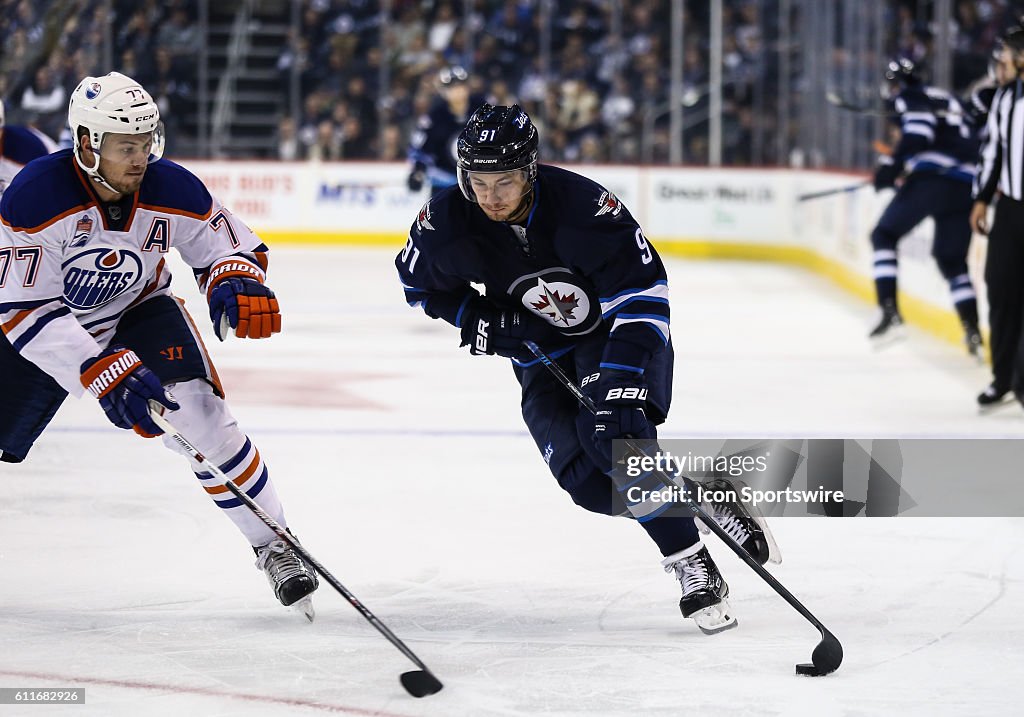 NHL: SEP 30 Preseason - Oilers at Jets