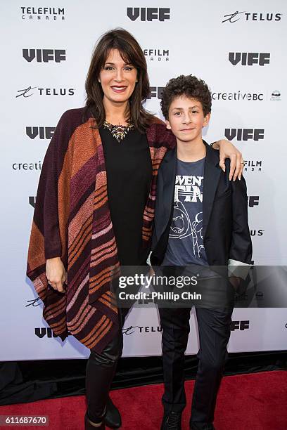 Nicole Ainscough and actor William Ainscough arrive on the red carpet for his film "Milton's Secret" at the Centre for the Performing Arts during the...