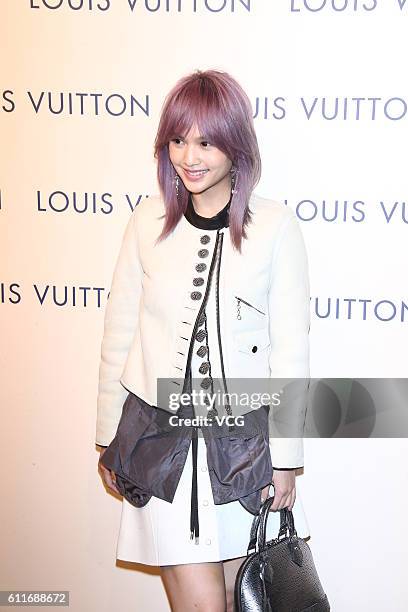 Singer Rainie Yang attends the opening reception of Louis Vuitton on September 30, 2016 in Taipei, Taiwan of China.