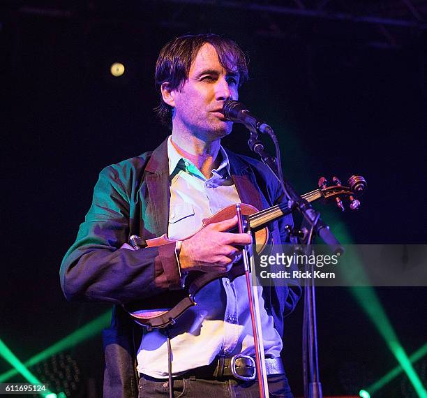 Musician/vocalist Andrew Bird performs in concert at Stubb's Bar-B-Q on September 30, 2016 in Austin, Texas.