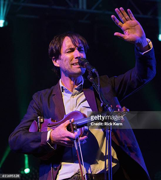 Musician/vocalist Andrew Bird performs in concert at Stubb's Bar-B-Q on September 30, 2016 in Austin, Texas.