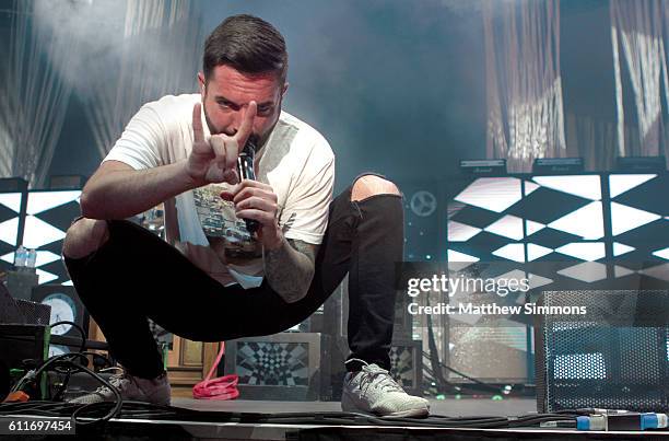 Singer Jeremy McKinnon of A Day to Remember performs onstage at The Forum on September 30, 2016 in Inglewood, California.