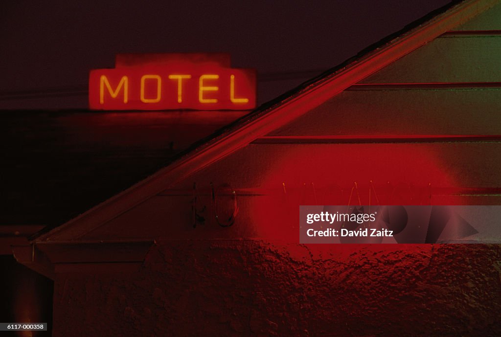 Red Neon Motel Sign