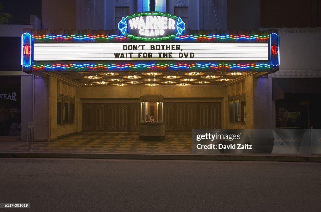 Movie Showing Sign Example Movie Showings Sign