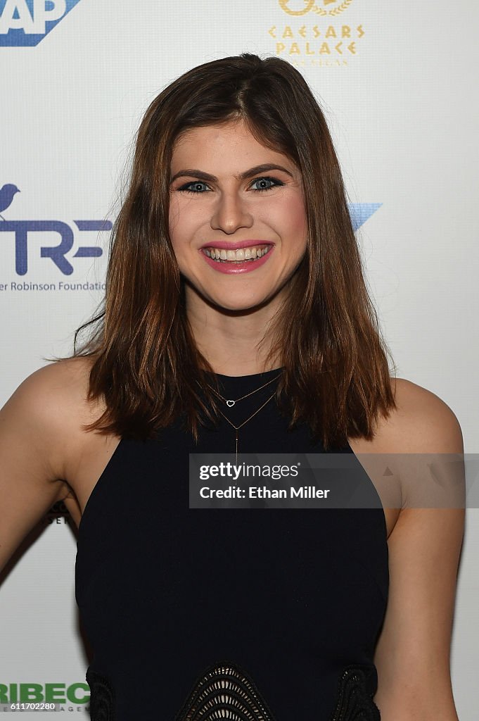 Actress Alexandra Daddario attends the third annual Tyler Robinson