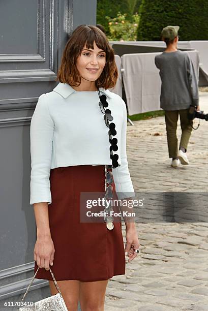 Gemma Arterton attends the Christian Dior show as part of the Paris Fashion Week Womenswear Spring/Summer 2017on September 30, 2016 in Paris, France.