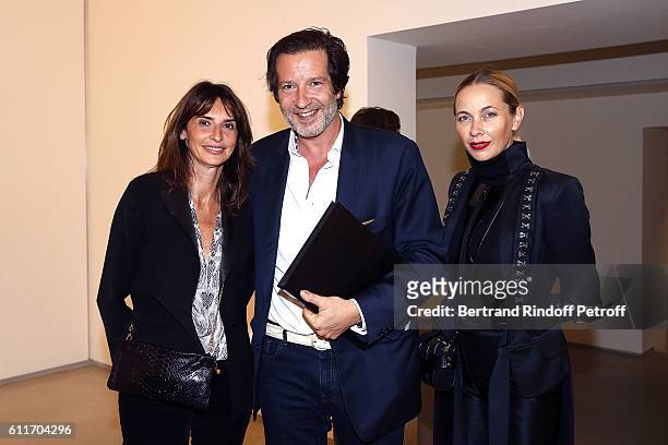 Valerie Bernard; Juan-Carlos Ferre and Melonie Hennessy Foster attend Art Architecture by Peter Marino Book Signing at Galerie Thaddeus Ropac on...