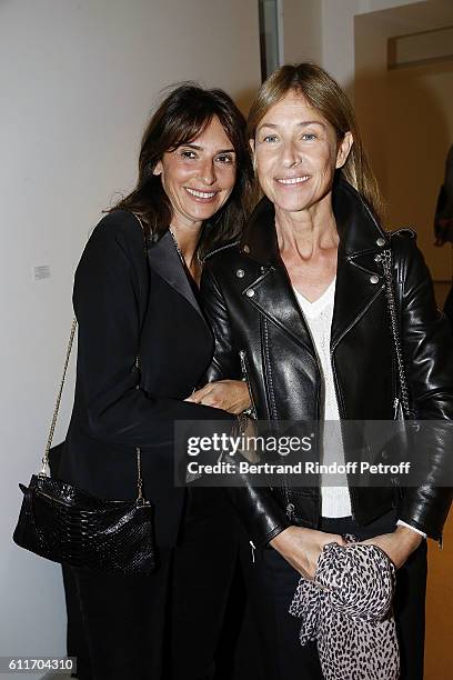 Valerie Bernard and Nathalie Bloch Laine attend Art Architecture by Peter Marino Book Signing at Galerie Thaddeus Ropac on September 30, 2016 in...