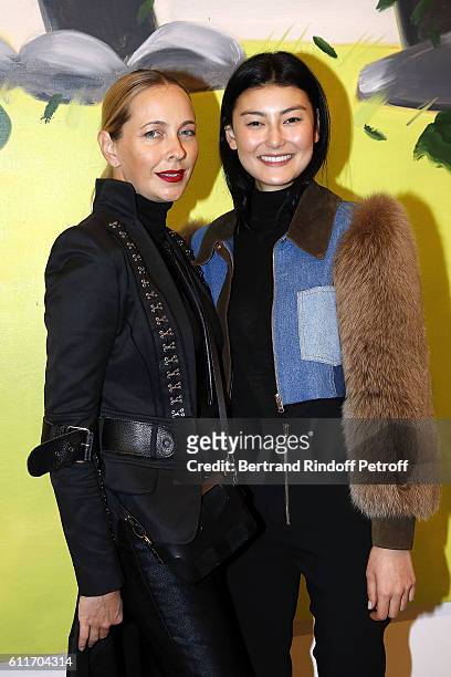 Melonie Hennessy Foster and Amalie Gassmann attend Art Architecture by Peter Marino Book Signing at Galerie Thaddeus Ropac on September 30, 2016 in...
