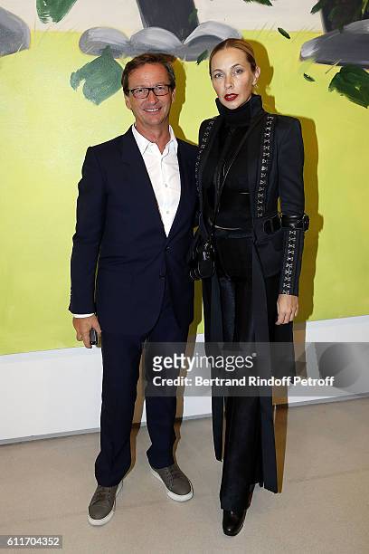Thaddeus Ropac and Melonie Hennessy Foster attend Art Architecture by Peter Marino Book Signing at Galerie Thaddeus Ropac on September 30, 2016 in...