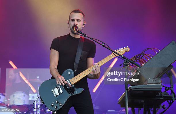 Anthony Gonzalez of M83 performs in concert during the Austin City Limits Music Festival at Zilker Park on September 30, 2016 in Austin, Texas.