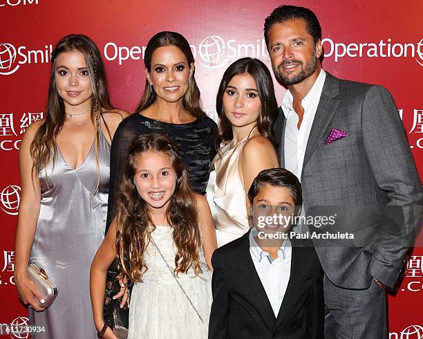 Neriah Fisher, Actress Brooke Burke-Charvet, Heaven Rain Charvet, Sierra Sky Fisher, Shaya Braven Charvet and Actor David Charvet attends Operation...