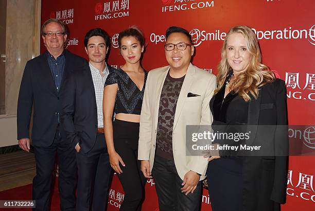 Actors Mark McKinney, Ben Feldman, Nichole Bloom, Nico Santos and NBC Entertainment President Jennifer Salke arrive at Operation Smile's Annual Smile...