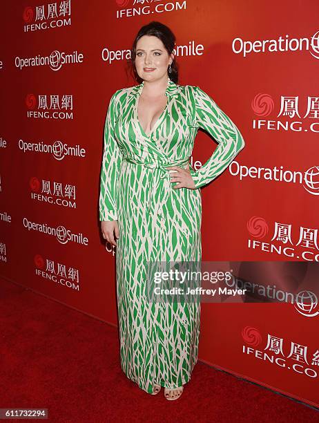 Actress Lauren Ash arrives at Operation Smile's Annual Smile Gala at the Beverly Wilshire Four Seasons Hotel on September 30, 2016 in Beverly Hills,...