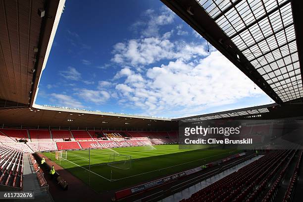General view inside the stadium during the Premier League match between Sunderland and West Bromwich Albion at Stadium of Light on October 1, 2016 in...