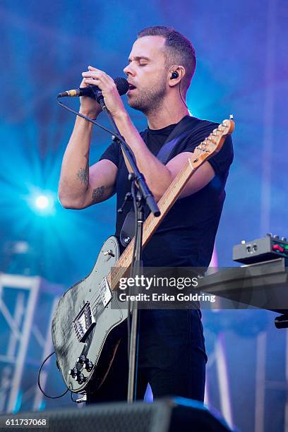 Anthony Gonzalez of M83 performs at Zilker Park on September 30, 2016 in Austin, Texas.