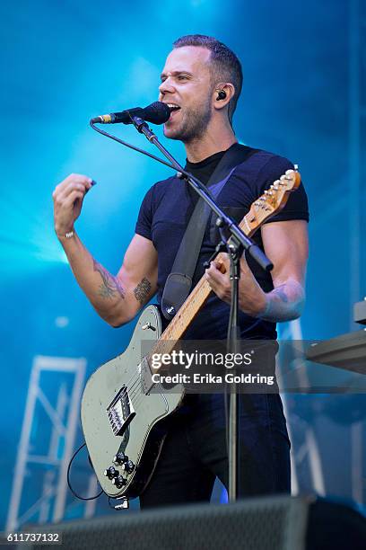 Anthony Gonzalez of M83 performs at Zilker Park on September 30, 2016 in Austin, Texas.