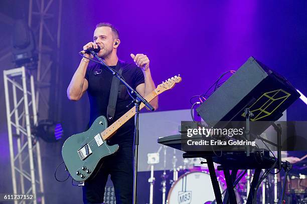 Anthony Gonzalez of M83 performs at Zilker Park on September 30, 2016 in Austin, Texas.