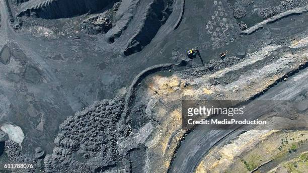 aerial view of quarry - mining from above stock pictures, royalty-free photos & images