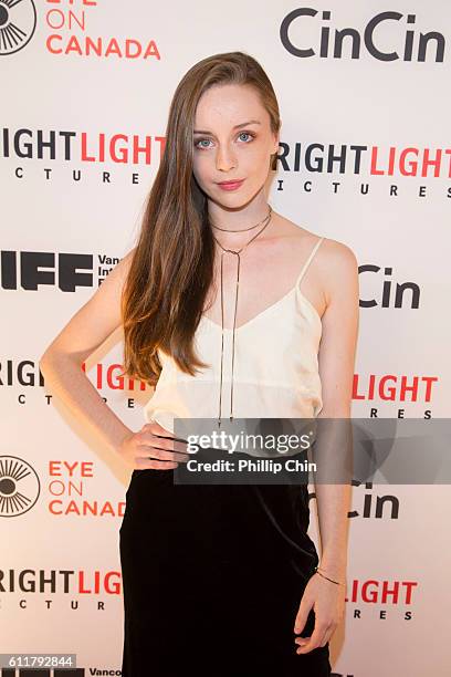 Vancouver, BC Actress Kacey Rohl attends the Brightlight Pictures Red Carpet Party at Cin Cin restaurant on Sept 29, 2016 in Vancouver, Canada.