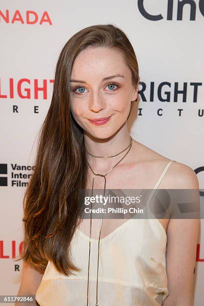 Vancouver, BC Actress Kacey Rohl attends the Brightlight Pictures Red Carpet Party at Cin Cin restaurant on Sept 29, 2016 in Vancouver, Canada.