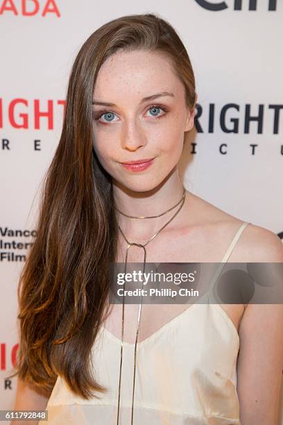 Vancouver, BC Actress Kacey Rohl attends the Brightlight Pictures Red Carpet Party at Cin Cin restaurant on Sept 29, 2016 in Vancouver, Canada.