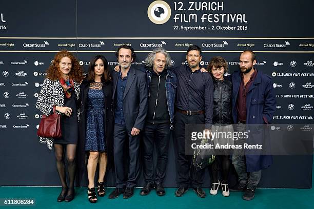 Elena Pedrazzoli, Alessia Barela, Bruno Todeschini, Rolando Colla, guest, Linda Olsansky and Lorenz Merz attend the 'Sette Giorni' Photocall during...