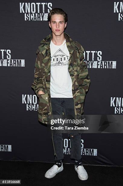 Singer Ryan Beatty attends the Knott's Scary Farm Black Carpet Party at Knott's Berry Farm on September 30, 2016 in Buena Park, California.