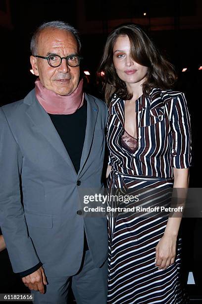 Of Puig Fashion Division and President of the French Federation of couture and ready-to-wear, Ralph Toledano and Laetitia Casta attend the Nina Ricci...