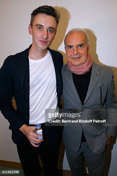 Stylist Guillaume Henry and CEO of Puig Fashion Division and President of the French Federation of couture and ready-to-wear, Ralph Toledano pose...