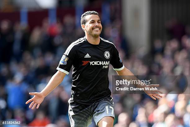 Chelsea's Pedro celebrates scoring their fourth goal of the game