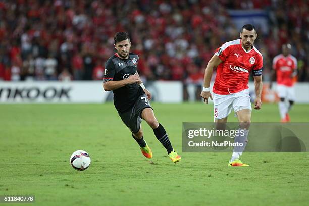 Southampton Irish forward Shane Long in action during the UEFA Europa League football match group K between Hapoel Beer-Sheva and Southampton, on...