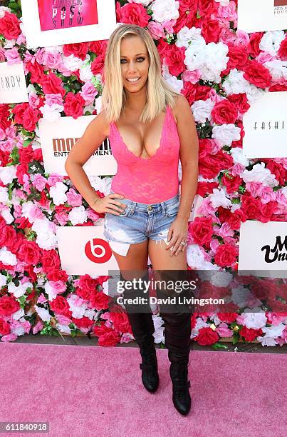 Television personality Kendra Wilkinson attends the Amber Rose SlutWalk 2016 at Pershing Square on October 1, 2016 in Los Angeles, California.