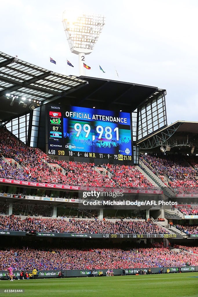 AFL Grand Final - Sydney v Western Bulldogs