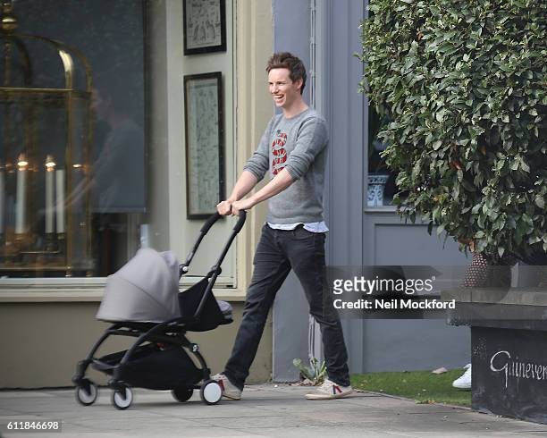 Eddie Redmayne is seen out spending a family day with his wife Hannah and Daughter Iris Mary on September 21st, 2016 in London, England.