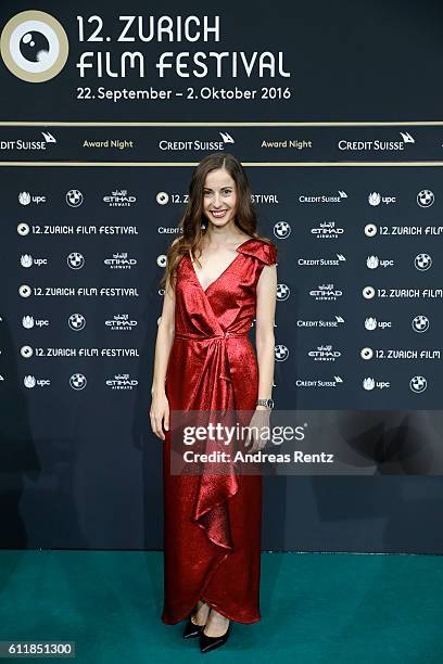 Darya von Bergen attends the Award Night during the 12th Zurich Film Festival on October 1, 2016 in Zurich, Switzerland. The Zurich Film Festival...