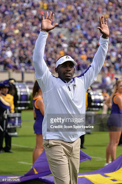 East Carolina Pirates head coach Scottie Montgomery in a game between the East Carolina Pirates and the Central Florida Knights at Dowdy-Ficklen...