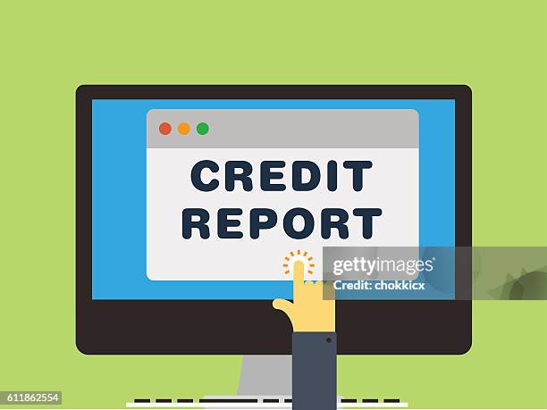 stockillustraties, clipart, cartoons en iconen met credit report - credit report