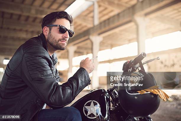 one rough man - jacket stock pictures, royalty-free photos & images