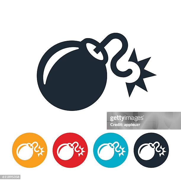 bomb icon - bomb icon stock illustrations