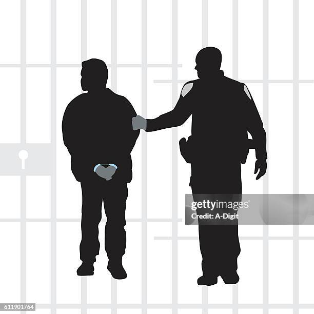 kriminelle machen die zeit - arrest stock-grafiken, -clipart, -cartoons und -symbole