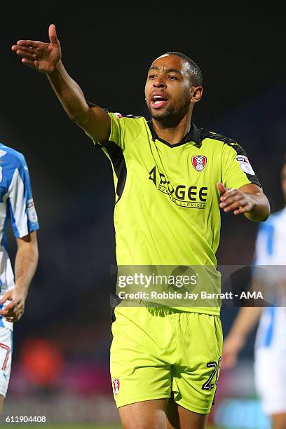 Dexter Blackstock of Rotherham United during the Sky Bet Championship match between Huddersfield Town and Rotherham United at Galpharm Stadium on...