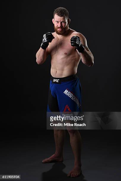 Nate Marquardt poses for a post fight portrait after defeating Jonathan Wilson during the UFC Fight Night event at the Moda Center on October 1, 2016...
