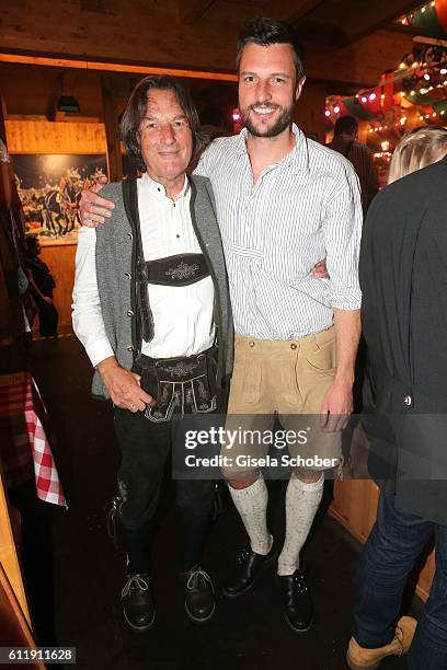 Dr. Hans-Wilhelm Mueller-Wohlfahrt and his son Dr. Kilian Mueller-Wohlfahrt during the Oktoberfest at Schuetzen-Festzelt /Theresienwiese on October...