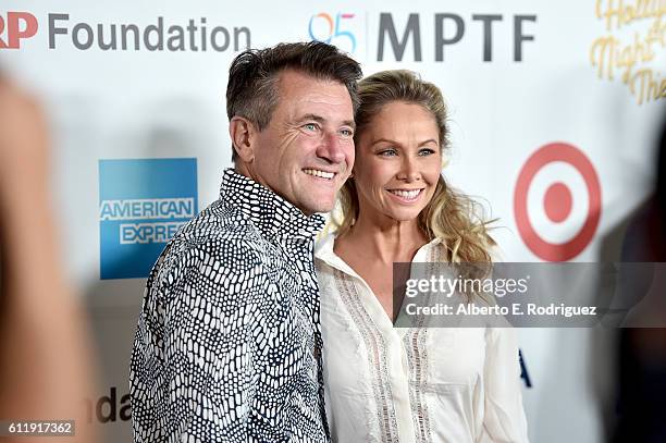 Businessman/TV personality Robert Herjavec and dancer/TV personality Kym Johnson attend the MPTF 95th anniversary celebration with "Hollywood's Night...