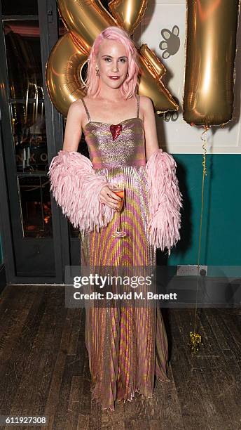 India Rose James attends India Rose James & Hugh Harris' engagement party at The Groucho Club on October 1, 2016 in London, England.